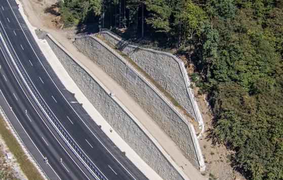 Projekte zur Stützkonstruktion auf der Autobahn Draženci – Podlehnik – Grenzübergang Gruškovje